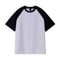 Men's Casual Classic Raglan Sleeve Basic Soft Cotton Cropped Athletic Baseball Jersey T-Shirt