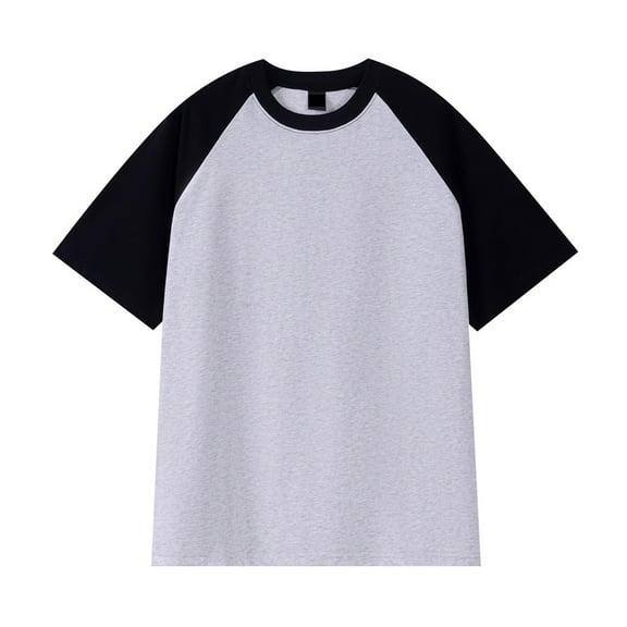 Men's Casual Classic Raglan Sleeve Basic Soft Cotton Cropped Athletic Baseball Jersey T-Shirt