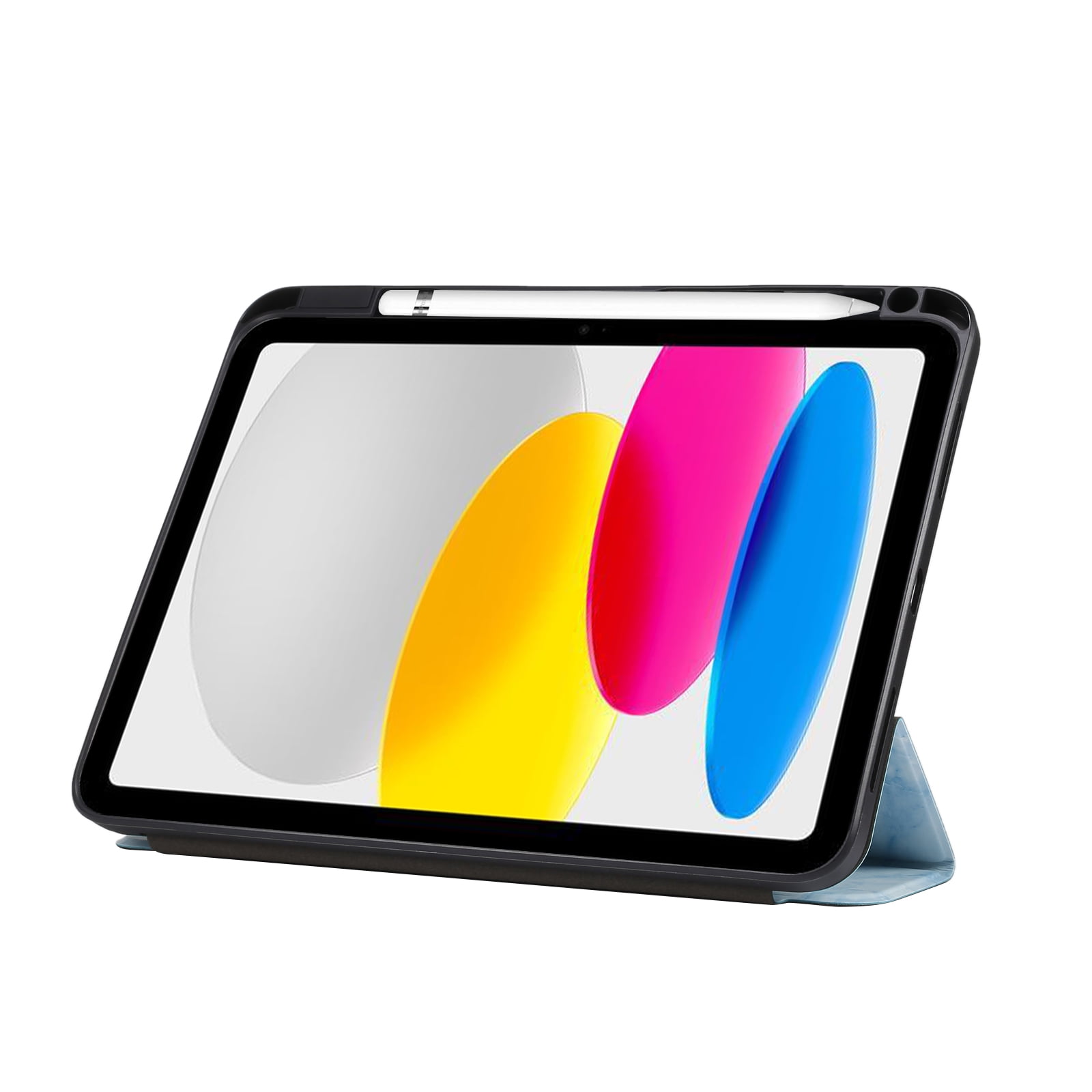 Mantto Smart Case for iPad 10.9-inch 2022, Lightweight Smart Trifold Stand with Pencil Holder Case with Stand Auto Sleep/Wake Case for Apple iPad 10th Generation 10.9" 2022, Blue