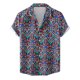 thumbnail image 1 of Camisa de manga corta estampada con cuello cubano hawaiano y botones informales para hombre Pompotops  oipoqjl46723, 1 of 1