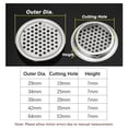thumbnail image 2 of SagaSave Air Vent Grill Dryer Vent Cover with Mesh Holes Stainless Steel Silver 19mm-53mm, 2 of 7