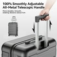 thumbnail image 2 of Luggage Sets 11 Piece, Expandable ABS Durable Suitcases Sets, Lock Travel Checked Luggage Sets Black, 2 of 9