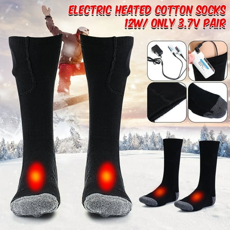 Electric Heated Socks, charging Battery Powered Heating Socks Men Women, Sports Outdoors Winter Warm Socks Kit Chronically Cold Feet, Camping Hiking Climbing Foot
