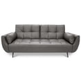 thumbnail image 2 of Sala de Piel Genuina 3-2 Sofá Cama y Love Seat, 5 plazas, Modelo Toronto, Color Gris Oxford, Elegante, comodo y Moderno, Hecho en Mexico. Medidas: Sofá 220 X 90 X 80 cm, Love Seat 156 X 90 X 80 cm., 2 of 10