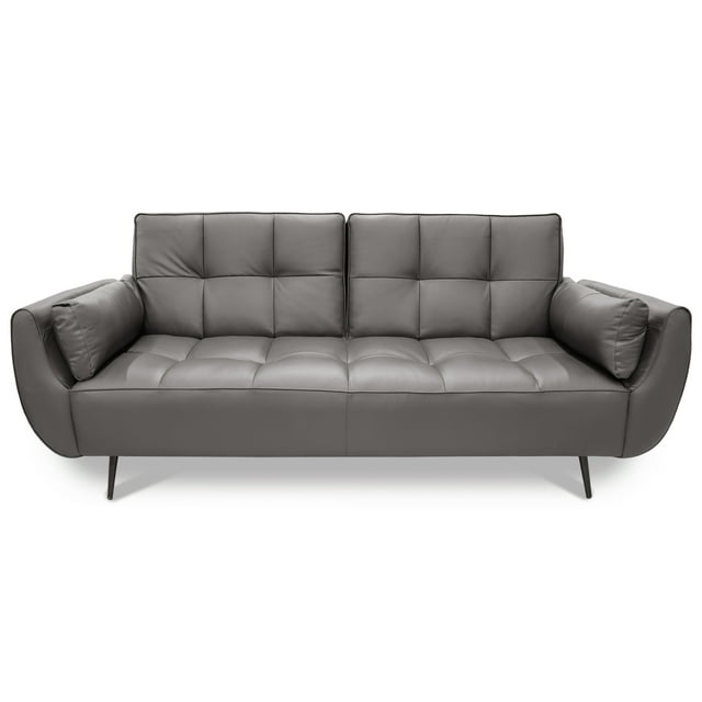 Sofa Cama de Piel Genuina Toronto Gris Oxford ConfortoPiel Sofa Cama Toronto