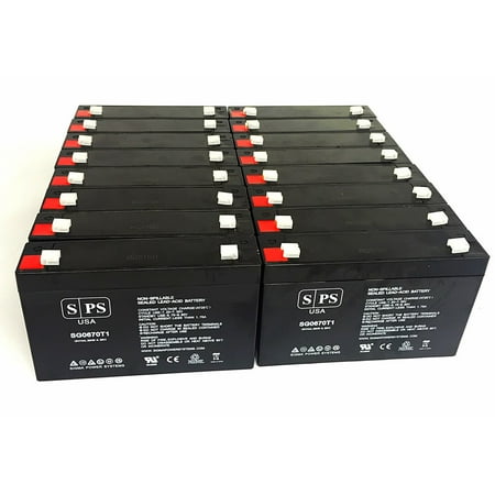 SPS Brand 6V 7 Ah Replacement Battery for Bigfoot Monster Jeep KL40007BF (16 Pack)