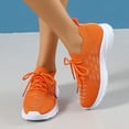 thumbnail image 3 of Vedolay Women's Sneakers Women's Fashion Sneakers Comfortable Breathable Slip On Sneakers Flats Shoes,Orange 9, 3 of 5
