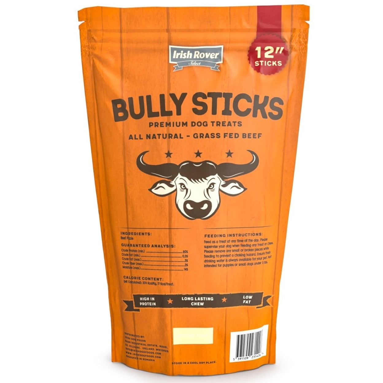 Irish Rover Beef Bully Sticks 12 Inch (16 Ounce)