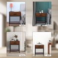 thumbnail image 4 of Brown Nightstand Modern End Table Side Table with Drawer and Storage Shelf Wood Night Stand Bedside Table, 4 of 5