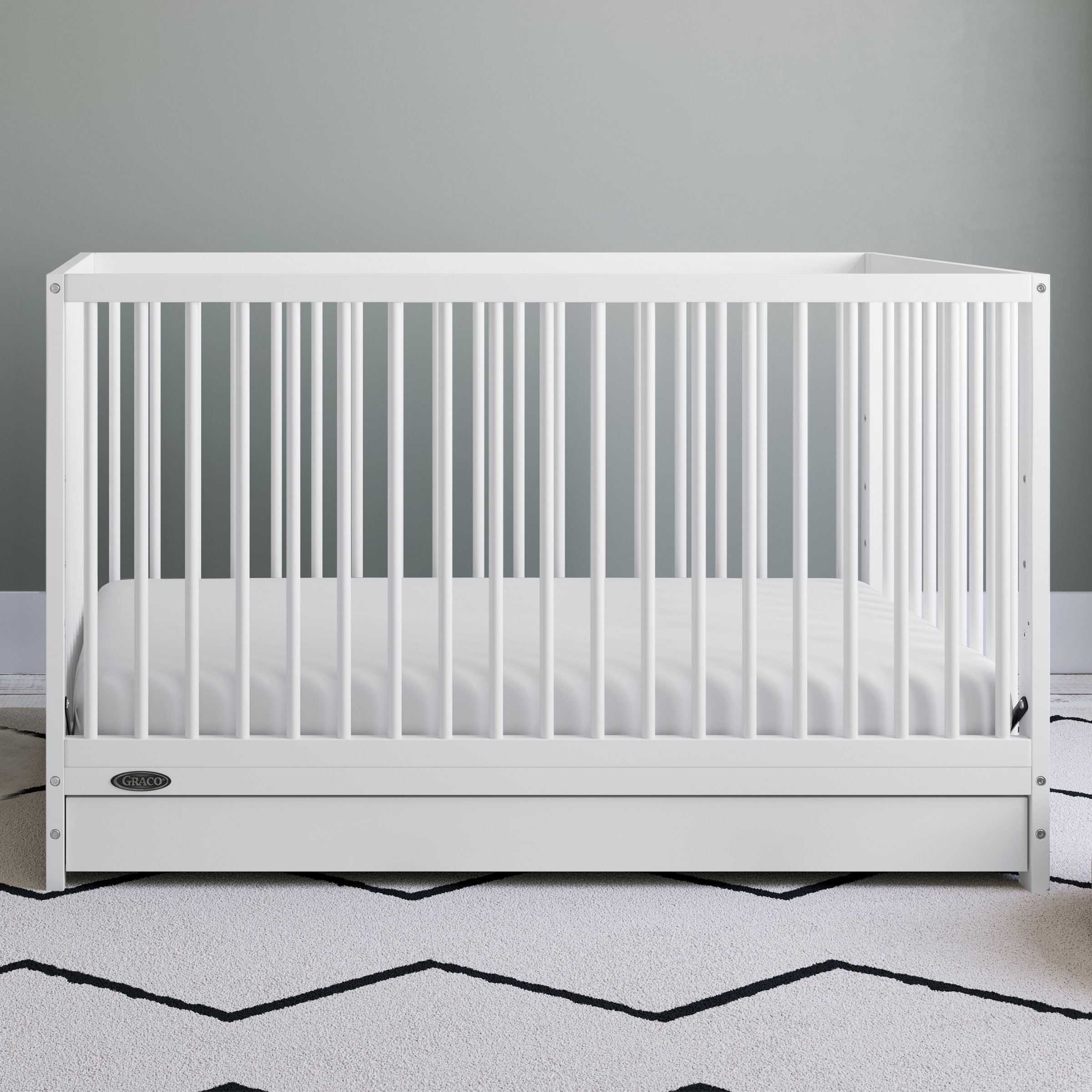 Graco Teddi 5-in-1 Convertible Baby Crib with Drawer, White - image 3 of 15