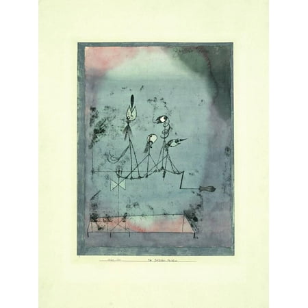 Abstract Expressionism Paintings - Twittering Machine Expressionism Abstract Art Print Wall Art By Paul Klee