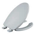 thumbnail image 3 of asiento para baño cierre lento permajuste y bisagras ajustables alargado blanco plástico, 3 of 5