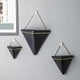 thumbnail image 3 of Maceta de pared geométrica Triangle Wall 3pc negro l m s, 3 of 5