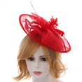 thumbnail image 2 of Diadema de cabellero Mujer Sombrero Fascinator con Plumas 20 Retro Acccesorios para Baile Cóctel Disfraces rojo jinwen Accesorio para el cabello para mujer, 2 of 8