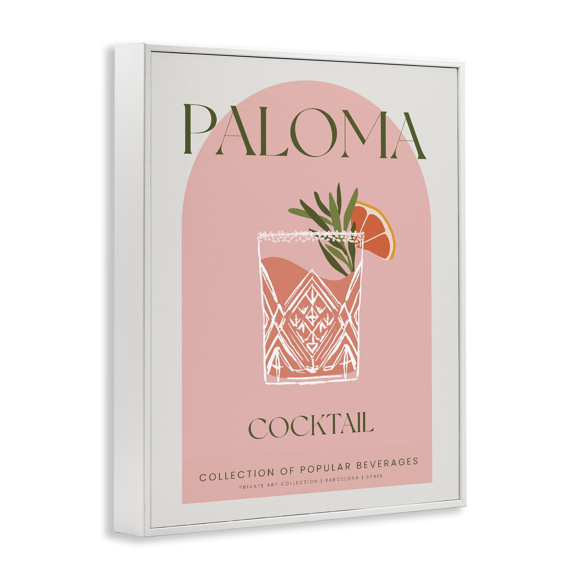 Stylish Retro Paloma White Framed Giclee Art, design by Lil' Rue