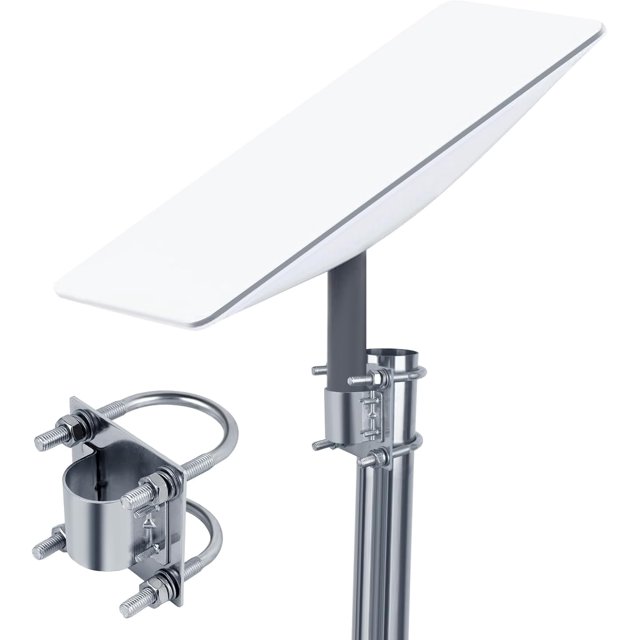 Soporte de poste para Starlink V2, adaptador de antena Starlink para montaje en poste con kit de soporte de abrazadera de poste con perno en U, TV de acero resistente