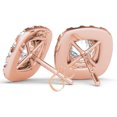 thumbnail image 3 of 1 Carat T.W. Diamond 10kt Rose Gold Double-Halo Stud Earrings, 3 of 5