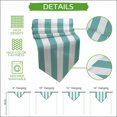 thumbnail image 5 of Teal White Striped Table Runner Linen Burlap Table Runner 72 Inches Long Modern Turquoise Stripes Farmhouse Dresser Scarves for Kitchen Island Coffee Dining Room Party Holiday Decoration 18"x72", 5 of 8