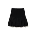 thumbnail image 4 of Gupgi Women Bubble Skirts Contrast Color Elastic Waist Ruffle Mini Skirts Pleated Balloon Short Skirt, 4 of 7