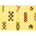 thumbnail image 1 of Ahgly Company Indoor Rectangle Solid Yellow Modern Area Rugs, 2' x 4', 1 of 4