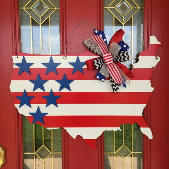 Cyber_Monday Deals!Black_Friday Deals 2024! Byikun Wooden Decorative Wooden Door Hang Flags Map For Arts And Crafts