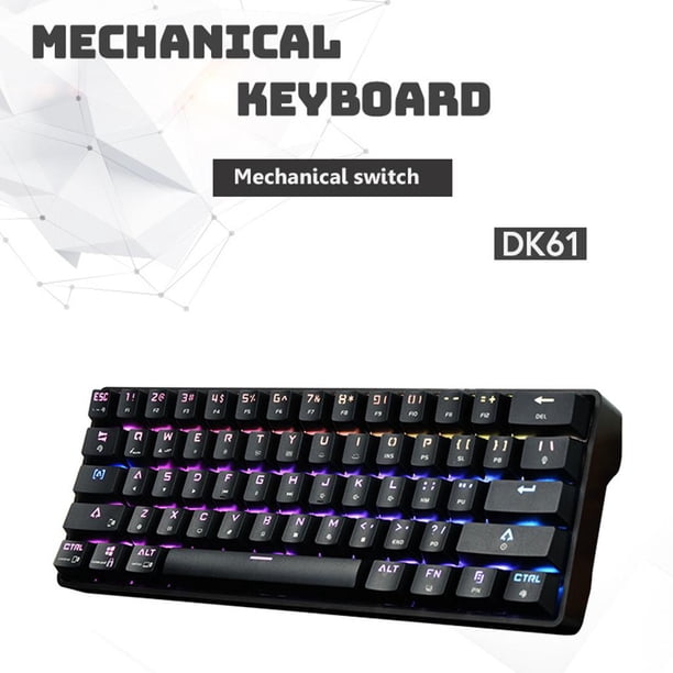 Mecánico para Juegos, Retroiluminado con Arcoíris, Ultradelgado, con Cable, Bluetooth, Inalámbrico, USB, de Doble Disparo, a Pr Interruptor Soledad teclado mecánico