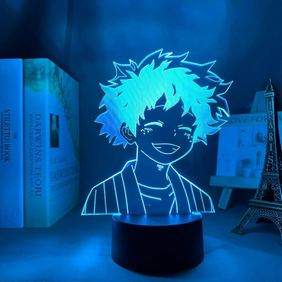 3D led lamp 3D Illusion lamp Izuku Midoriya Deku Led Night Light Anime My Hero Academia 3D Lamp for Kids Bedroom Decor Deku 3D Lamp Birthday Gift Mang