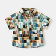thumbnail image 2 of Ruyang Boy's Hawaiian T-Shirts Button Down Short Sleeve Tees Toddler Beach Printed Shirts with Pocket Casual Summer Clothes, 2 of 3