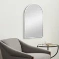 thumbnail image 3 of IVV Arched Wall Mounted Mirror, 20 x 30 Inch Black Arch Mirror, Vanity Mirror for Wall Décor, Silver Metal Frame Bathroom Mirror, for Bedroom, Living Room, Entryway, Salon, 3 of 10