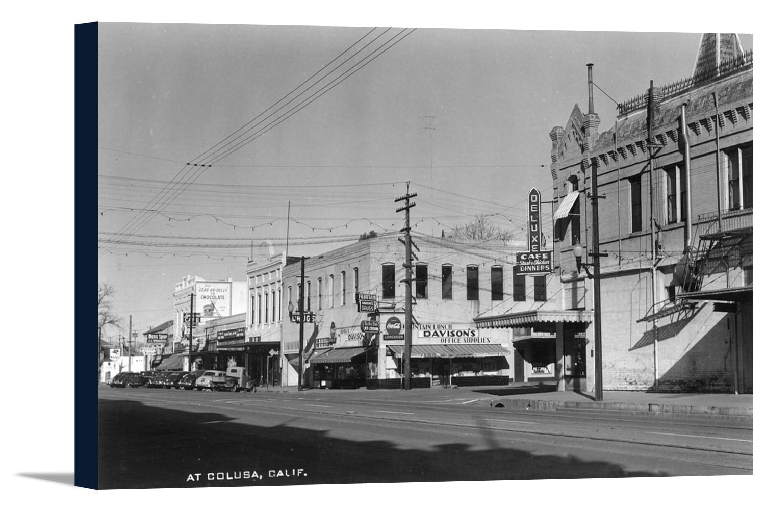Colusa, California Street View of Deluxe Caf? Building (18x11 Gallery