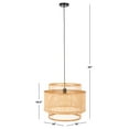 thumbnail image 3 of SAFAVIEH Triela A19 Natural Bamboo Pendant Light with Natural Shade, 3 of 6