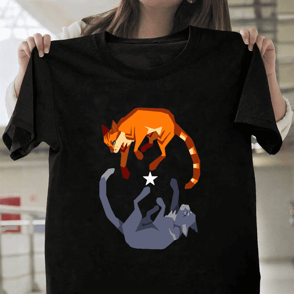 Warrior Cats Four Kittens Cute Feline Group Art Unisex T-Shirt, up to size 3XL.