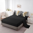 thumbnail image 5 of jejeloiu Modern Ink Geometric 7-Piece Twin Bedding Sets,Black Gold Gray Bedding Comforter Set For Adults Reversible, 5 of 8