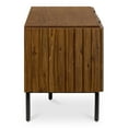 thumbnail image 3 of Homestock Coastal Charm Media Cabinet - Solid Acacia & Mdf, Matt Brown Finish, Iron Legs, Soft Close Glides, 74" X 18.5" X 22", 3 of 5