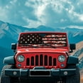 thumbnail image 3 of Uorisanigo Windshield Sun Shade,Red Camo American Flag Car Sunshade for 2018-2025 Jeep Wrangler JL JLU & 2020-2025 Jeep Gladiator-Blocks UV Rays Front Window Sunshade,Keeps Car Cool, 3 of 7