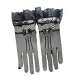 thumbnail image 3 of Guantes de encaje cortos elegantes a la moda para accesorios de matrimonio fiesta de disfraces negro jinwen Guantes de mujer, 3 of 8