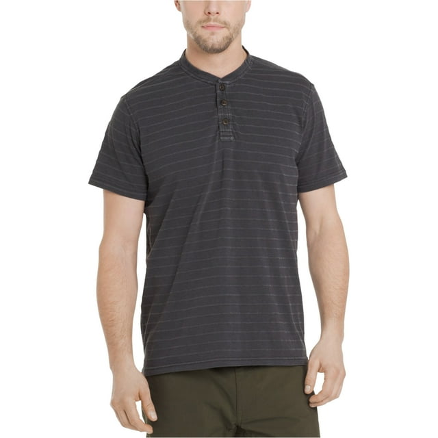 G.H. Bass & Co. Chemise Texturée Henley Jack Mountain pour Hommes, Gris, Petit