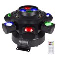 thumbnail image 1 of Luz móvil tipo moving head DJ Lumvraneo 150W RGBW con 6 brazos y DMX, 1 of 7