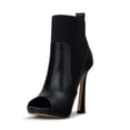 thumbnail image 3 of Botines Para Mujer Tipo Tacones Altos de Piel Negros, 3 of 5