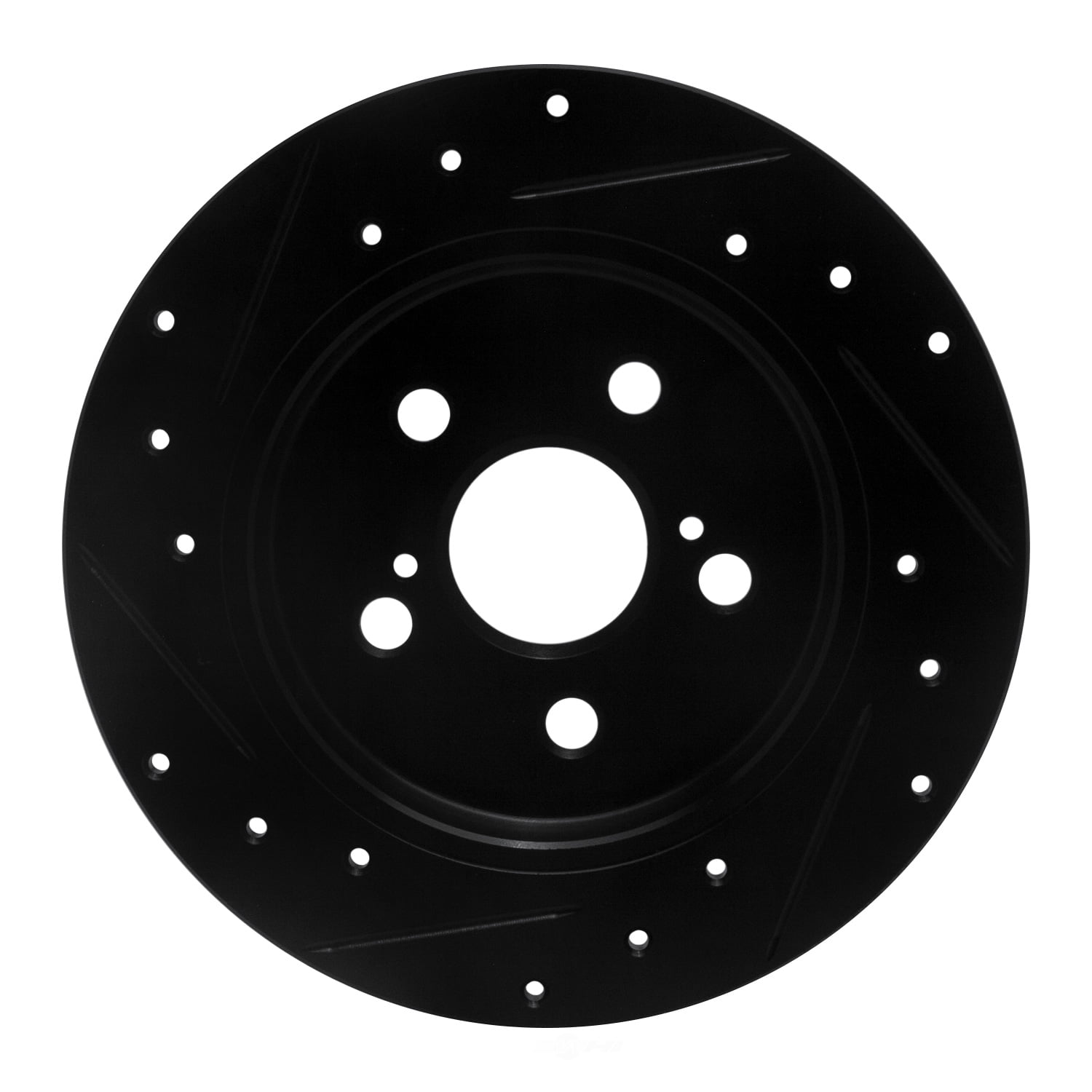 Dynamic Friction Company 633-76083R DFC Brake Rotor - Drilled And Slotted - Black