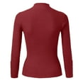 thumbnail image 5 of Thermal Shirt for Women Long Sleeve turtleneck T Shirt Undershirt Fitted Tops for Women Fall Fashion Must Haves Womens Casual Tops, 5 of 5