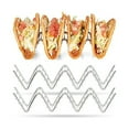 thumbnail image 4 of serony Taco Holder Taco Stand Stainless Steel Rustproof Rack Bracket Tray Style for Baking Dishwasher, 4 of 8