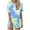 Tie Dye Blue Green, variant on Pajama Sets for Women 2 Piece Tie Dye Loungewear Set Cotton Tops & Shorts Ladies Pj Sets Sleepwear Matching Lounge Sets