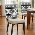 thumbnail image 3 of Gray Southwestern Dining Chair Back Cover Only, Native Aztec Ethnic Style Geometric Set of 8 Chair Back Covers, Removable Washable for Dining Room, Banquet & Holiday Decoration, 3 of 9
