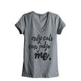 thumbnail image 1 of Thread Tank Only Cats Can Judge Me Women's Fashion Relaxed V-Neck T-Shirt Tee Heather Grey 2X-Large, 1 of 4