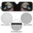 thumbnail image 5 of Uorisanigo Windshield Sun Shade for Rubicon Sahara TJ JK JKU 2 Door & 4 Door and Compatible with Gladiator JT 2020-2023 UV Rays Blocker Sun Visor Shade (Bald Eagle American Flag), 5 of 7