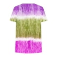 thumbnail image 2 of ameIAEA Square Neck Tops for Women Short Sleeve Summer Tunic Tops Color Block Ruffle Blouse, 2 of 4