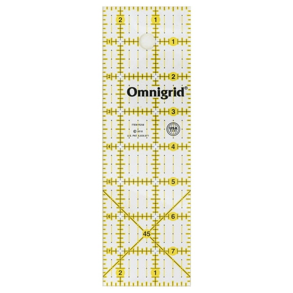 Omnigrid 2-1/2" x 8" Ruler, Clear Quilting and Sewing Ruler