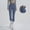 Blue high waisted leggings for women a1, variant on Cagogo Women's High Waisted Leggings Stretch Slim Fit Solid Casual Workout Active Long Pants Sporty Yoga Gym Running Lounge Trousers, Blue XL