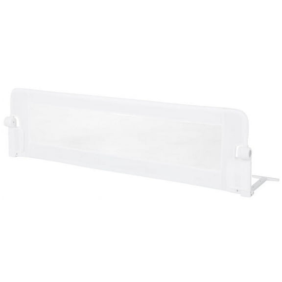 Resenkos 60" Foldable Bed Rail, Swing-Down Guard with Adjustable Safety Strap for Toddler Bed, Fits Queen, King, Twin & Bunk Beds, Waterproof, White